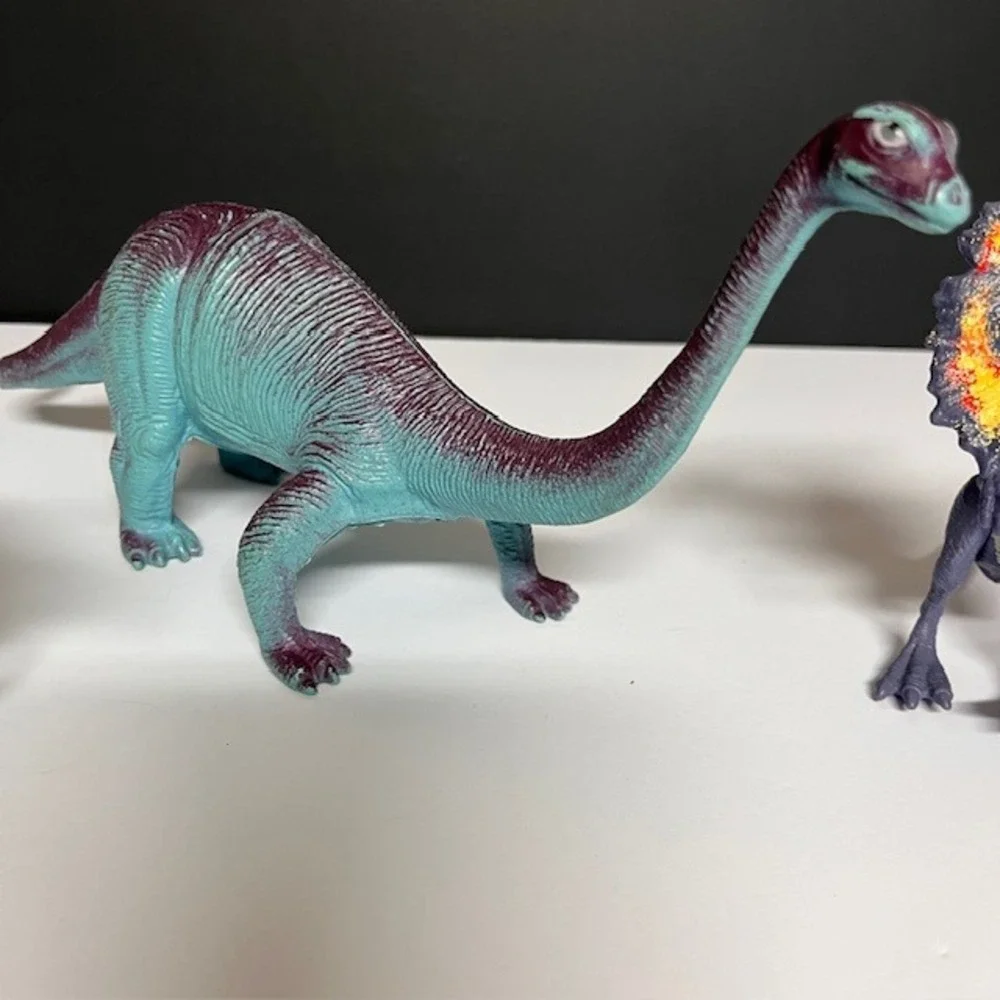 Dinosaur Figures‎ Toy Lot Dilophosaurus Brachiosaurus Parasaurolophus Kids